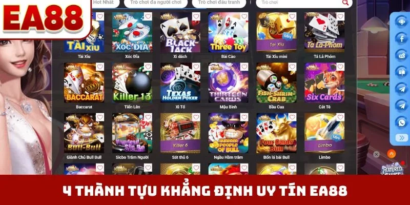 4 thành tựu khẳng định uy tín EA88